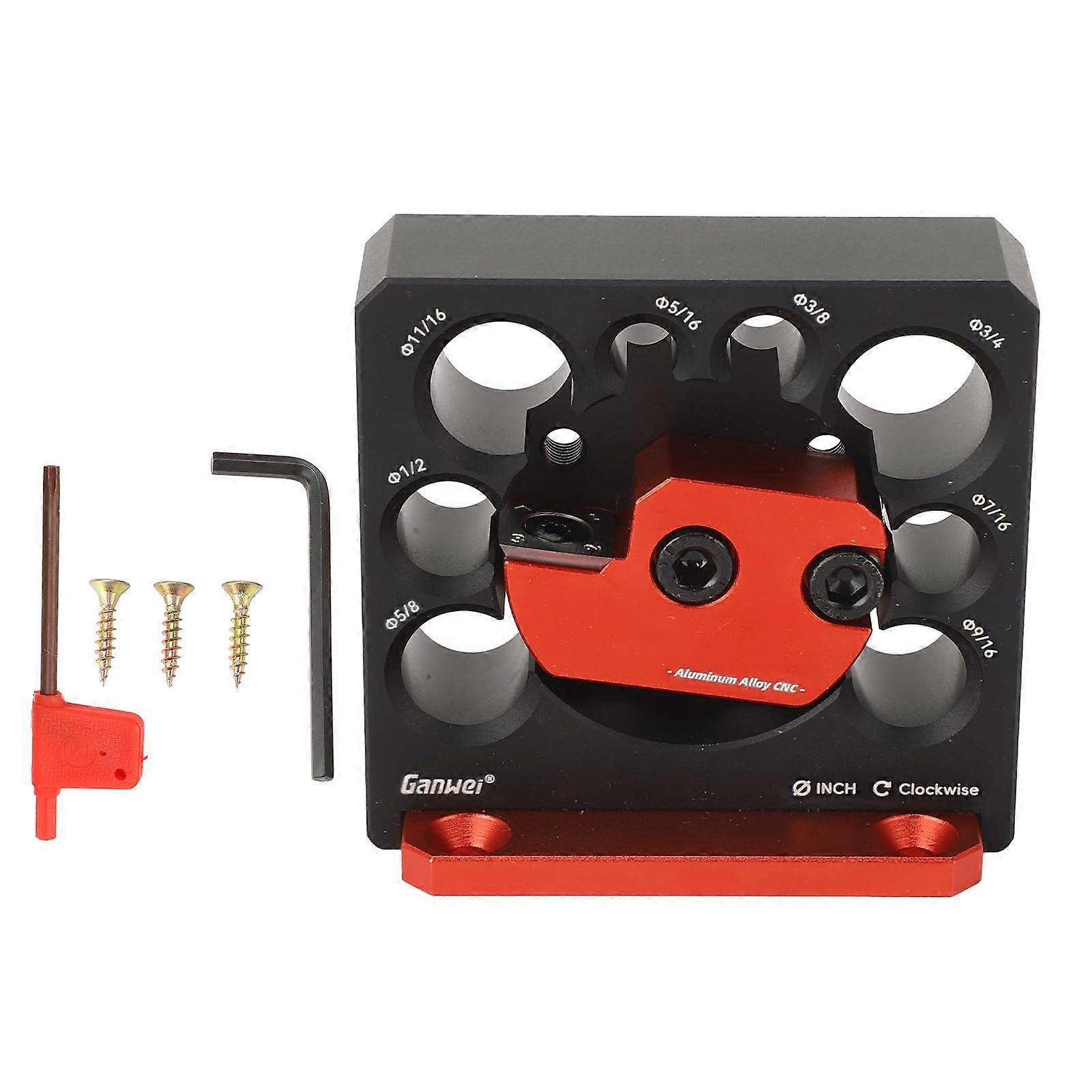 Adjustable 8Hole Aluminum Dowel Jig Woodworking Dowel Maker with Replaceable Carbide Cutting Edges
