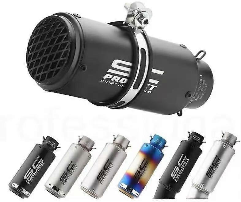 Universal Motorcycle Exhaust Pipe with Adjustable Mounting, Deep Sound for Large Displacement Bikes