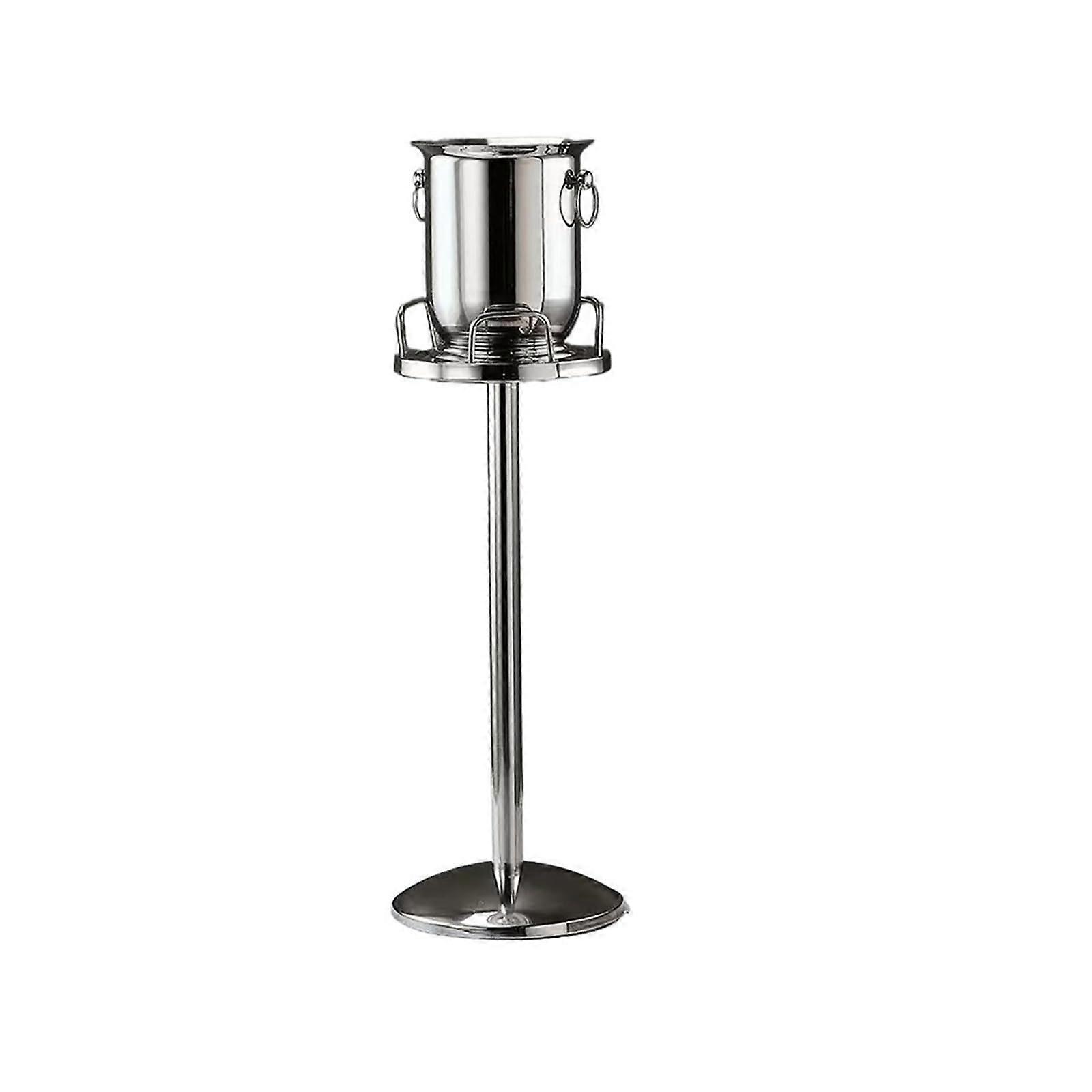 Stainless Steel Ice Bucket with Stand, Large Capacity for Beer and Wine, Durable for Party and BBQ