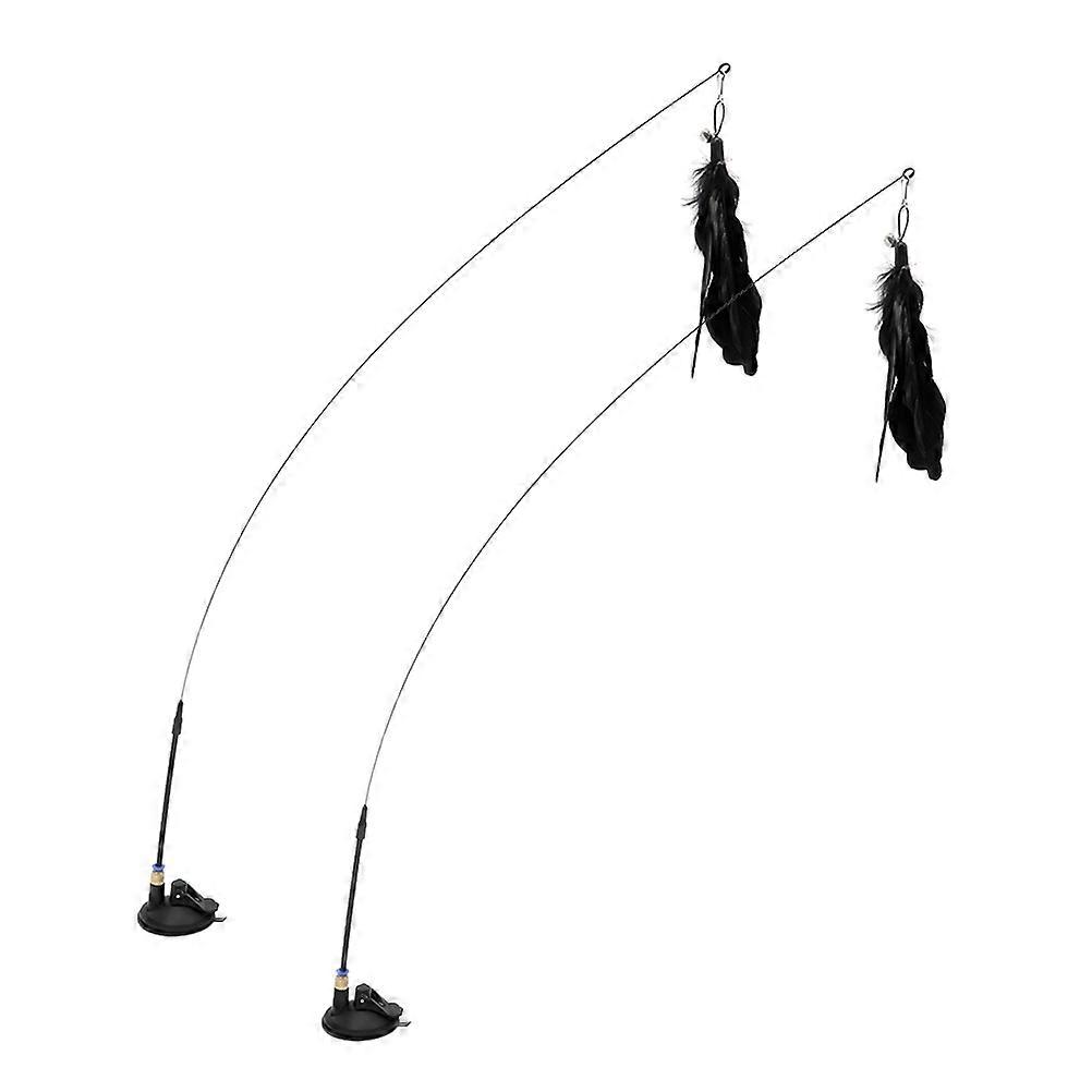 Cat Teasing Toys Suction Cup Wand for Playing 3Sets Healthy Exercise