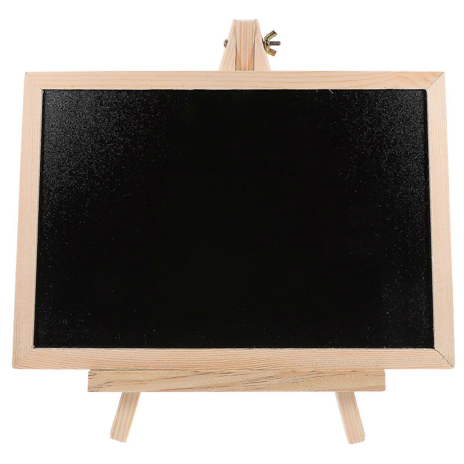 Black Wood Memo Chalkboard for Desktop Message Use with 5Pcs Boards