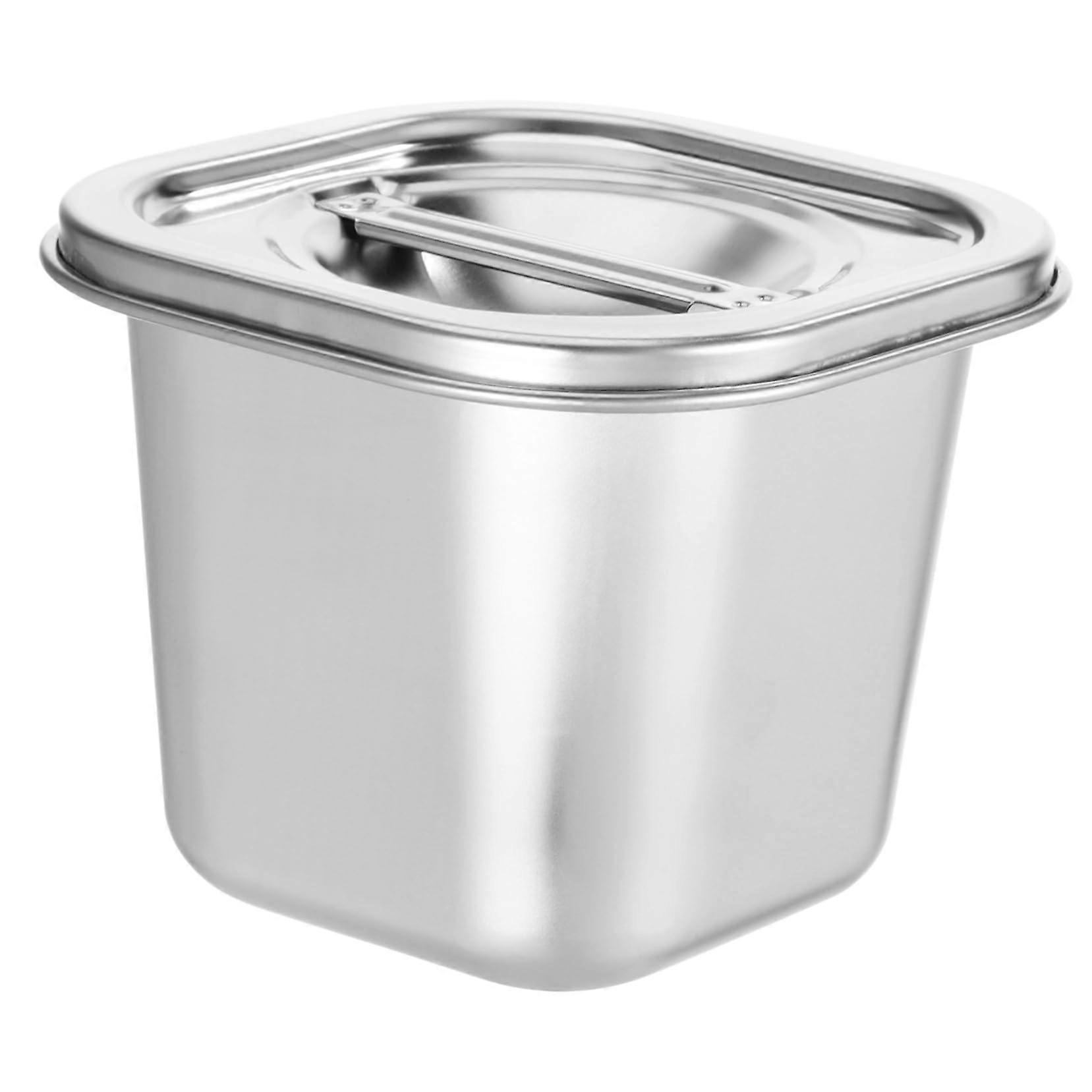 Stainless Steel Spice Container with Lid, Airtight Large Opening Condiment Jar for Kitchen and Restaurant