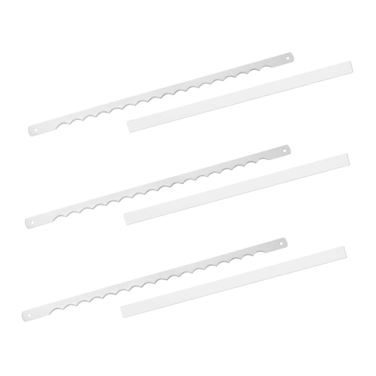 Bread Slicer Replacement Blades Stainless Steel Serrated Edge for Bread Machine Home Baking 3pcs