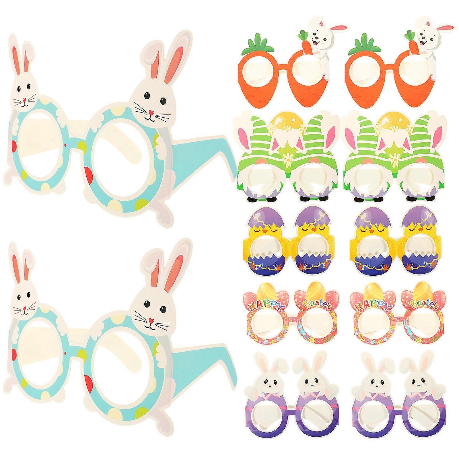 Easter Party Glasses Paper 12Pcs for Fun Use Bunny Theme Accessories