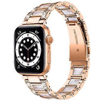 Pour Apple Watch Series 11 10 42 mm / 9 8 7 41 mm / SE3 SE2 SE 6 5 4 40 mm / 3 2 1 38 mm, acier inoxydable et résine