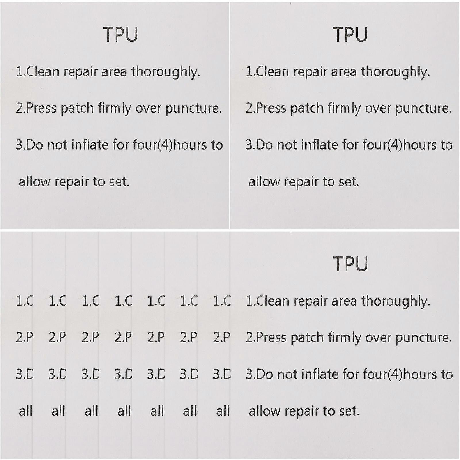 TPU Repair Patch for Inflatable Products Adhesive Waterproof Transparent 10 Sheets