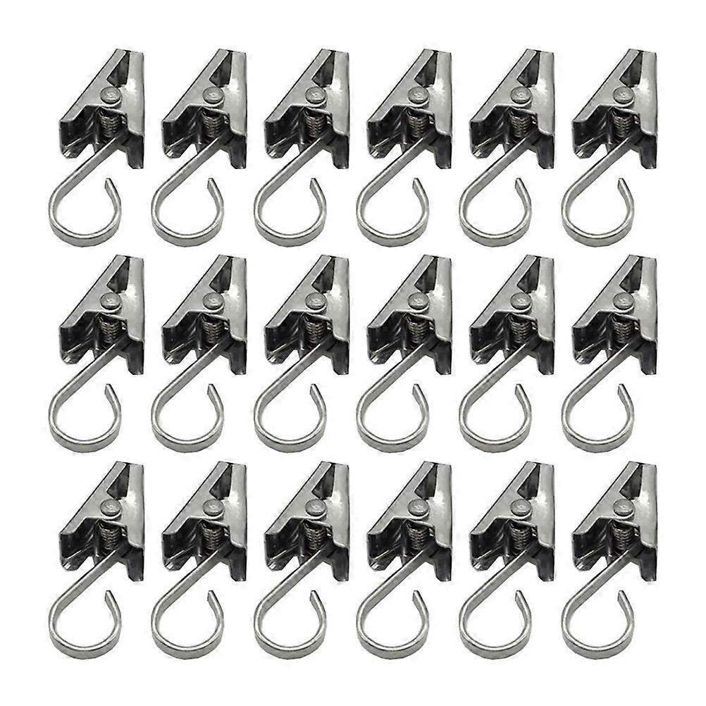 Silver Curtain Clips with Hooks for Hanging Curtains 100Pcs