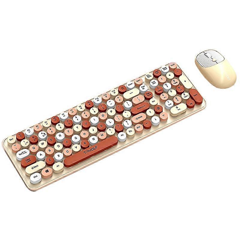 T-WOLF TF350 2.4G Wireless Keyboard Mouse Set Home Office Computer Keyboard+Mouse