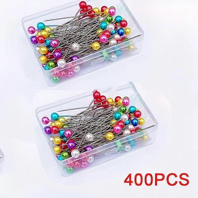 400/100pcs Kintted Pearl Light Locating Pins Patchwork Sewing Pins Positioning Needle Sewing Tools