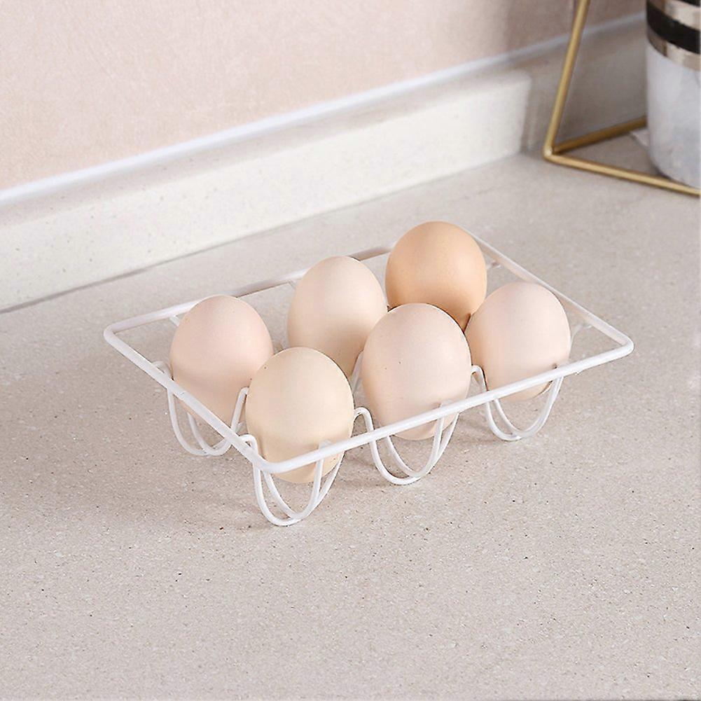 Egg Holder Wire Egg Storage Rack Holds 6 Eggs Durable Metal Stand for Stylish Kitchen Organization