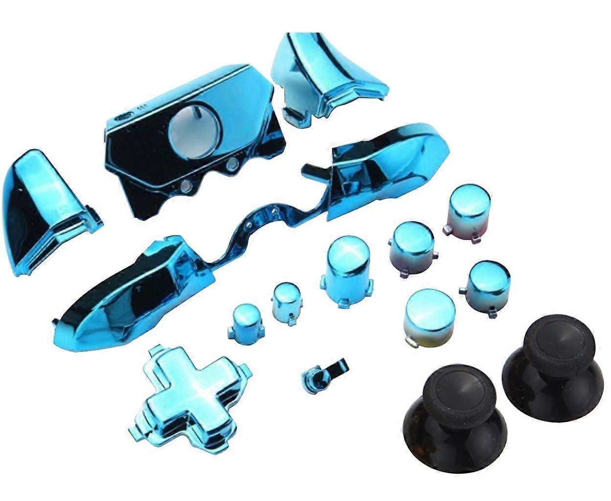 Replacement Button Kit with Bumpers Triggers Screwdrivers, Blue for Xbox One Elite 1697 1698