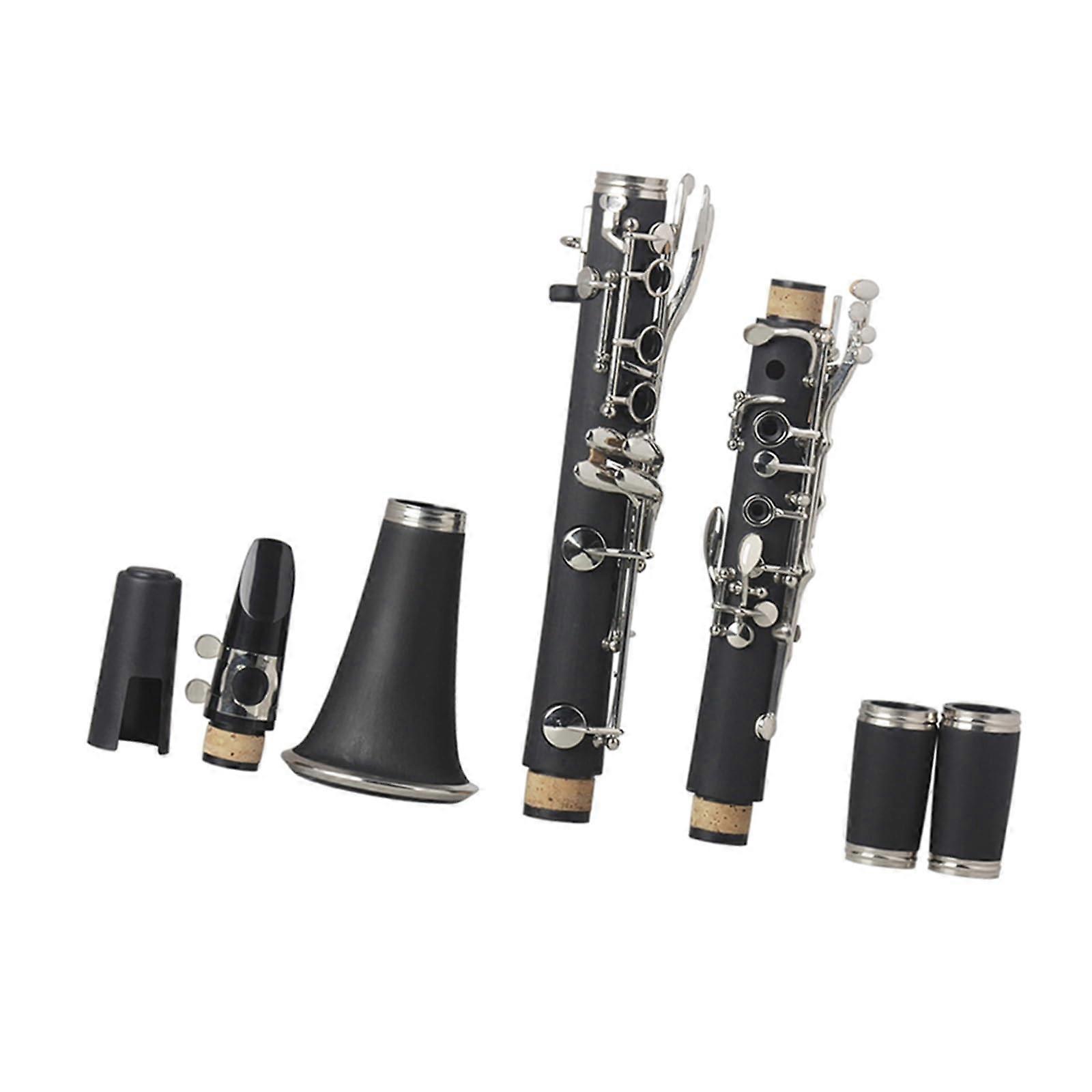 Bb Student Clarinet 17 Key Durable Bakelite Body with Case for Beginners Black Finish