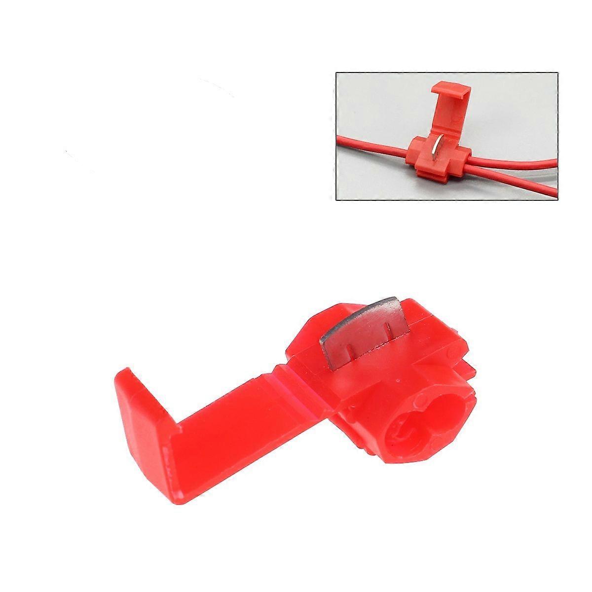 50pcs Red Electrical Cable Connectors Fast Quick Splice Lock Wire Terminals Crimp