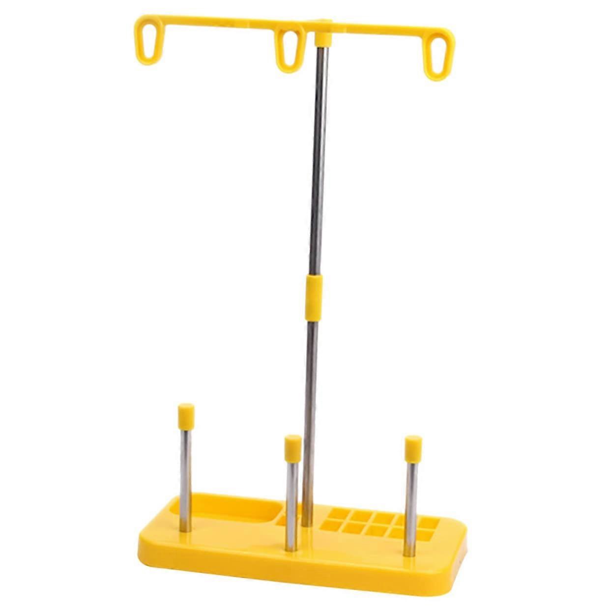 Sewing Thread Stand Plastic MultiSpool Holder for Embroidery Quilting with Smooth Feeding Yellow