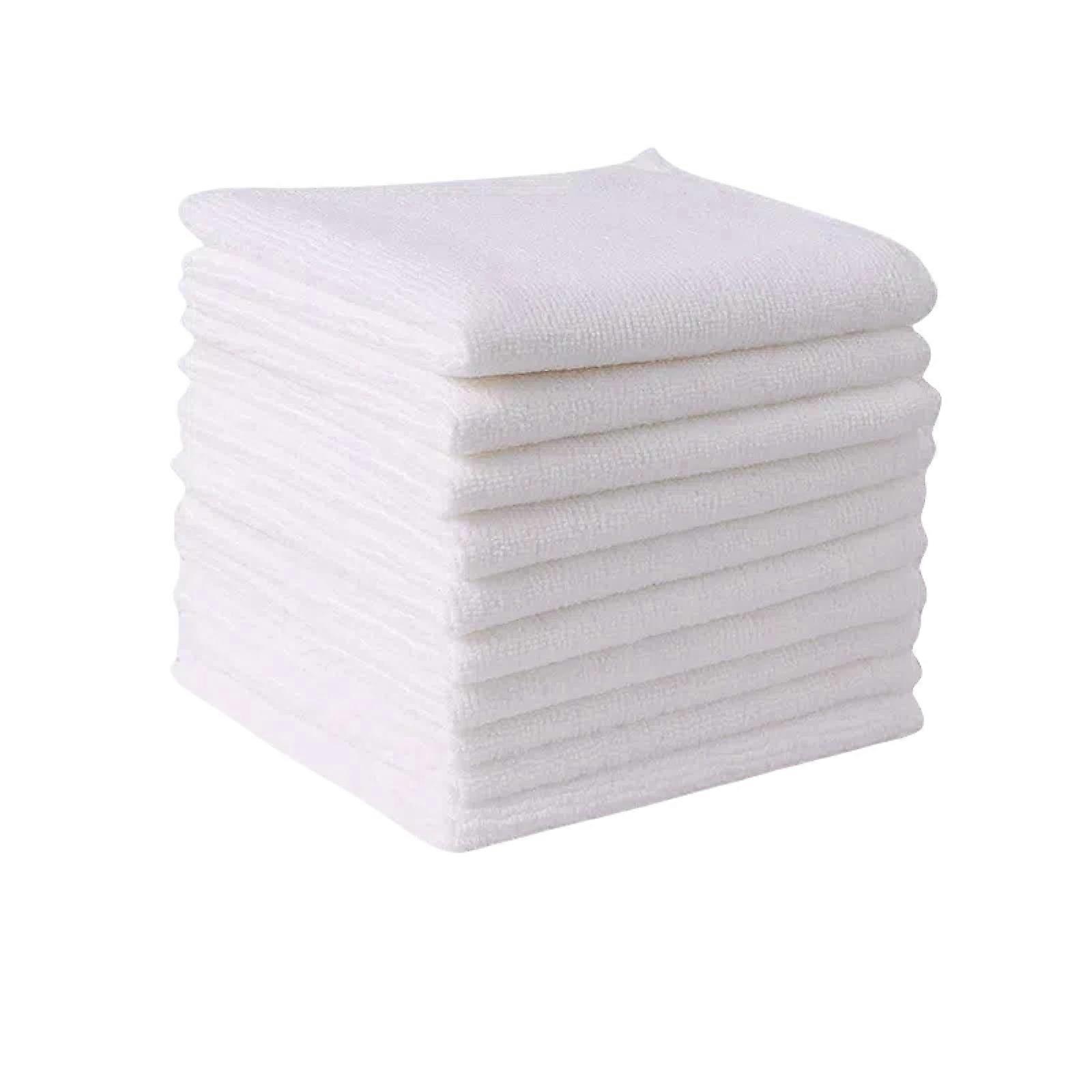 Microfiber Cleaning Cloths 10 Pack for Kitchen, Oil Dual Texture Thick Absorbent Towels