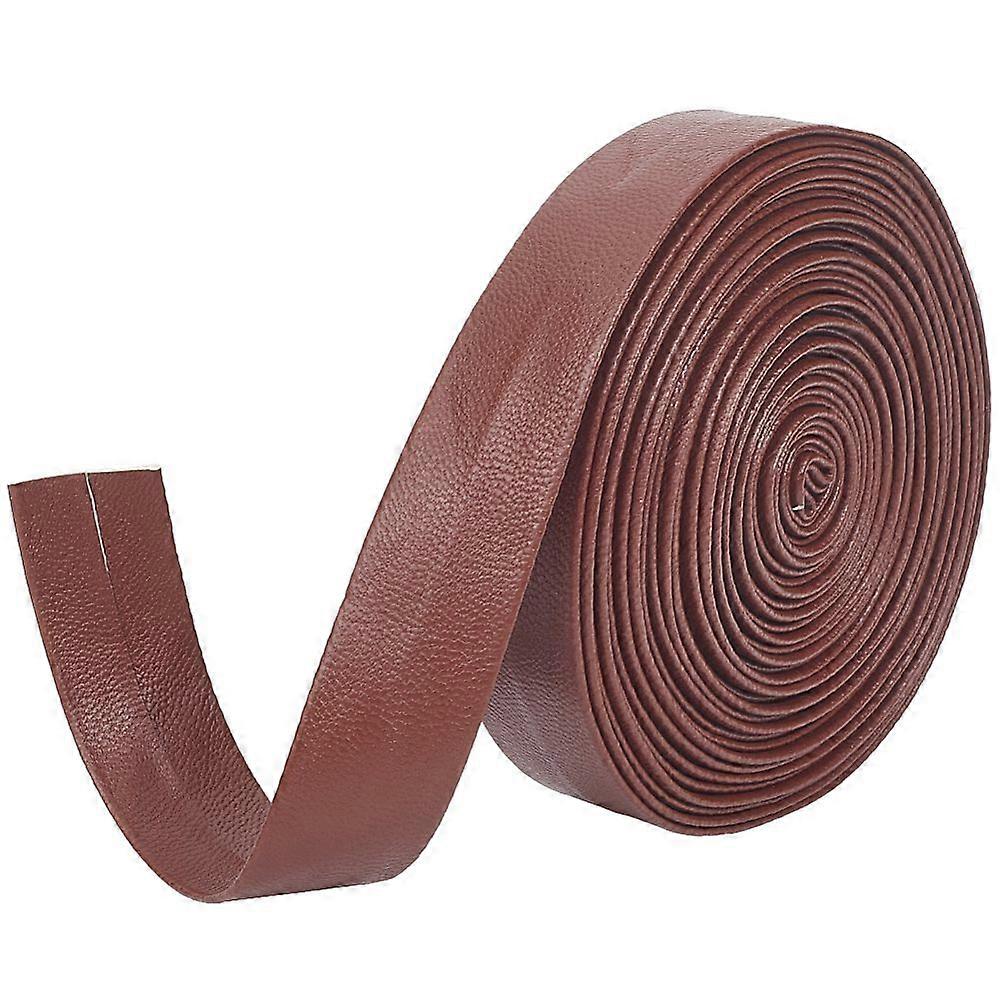 5M Folding PU Leather Flat Cord Sienna 20x1mm 5.47 Yards(5m)/bundle