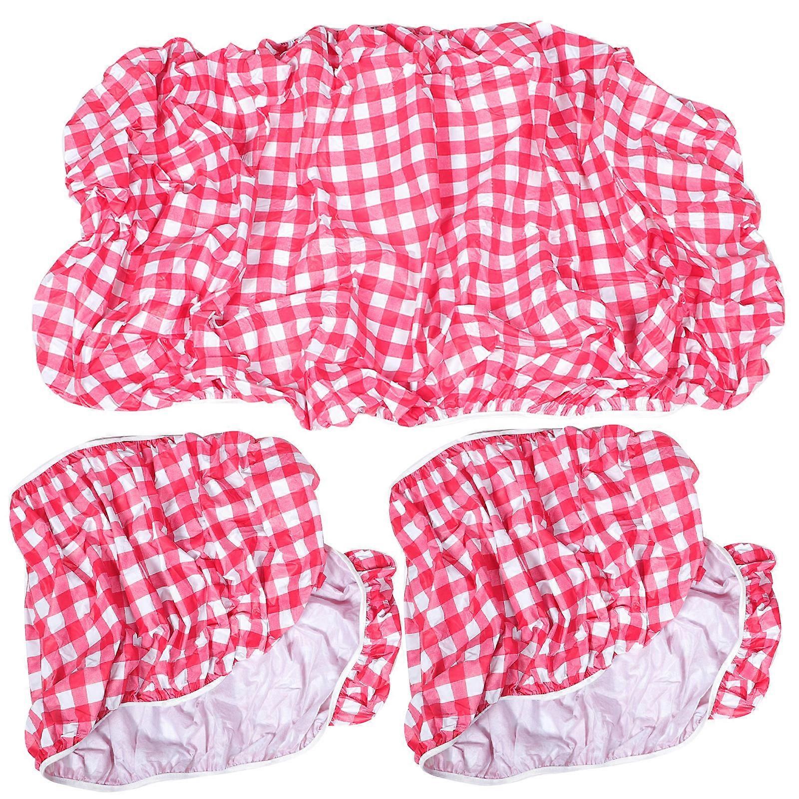 Elastic Fitted Picnic Table Cover Set with Bench Covers for Outdoor