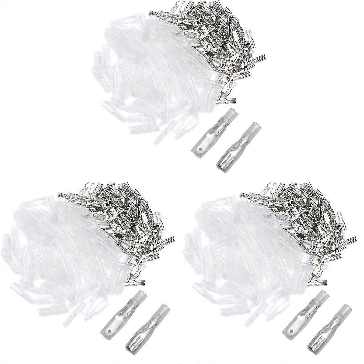 200PCS Male/Female Spade Crimp Terminals Wire Wrap Connector, 2.8MM