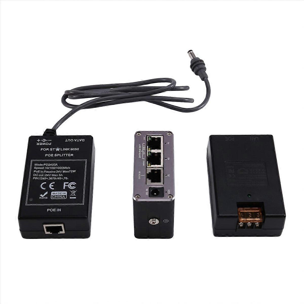 For Mini 24V DC Input POE Injector Splitter Industrial