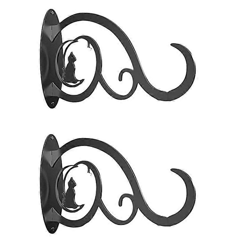 Garden Iron Hook Bracket Practical Wall Mounted Flower Pot Basket