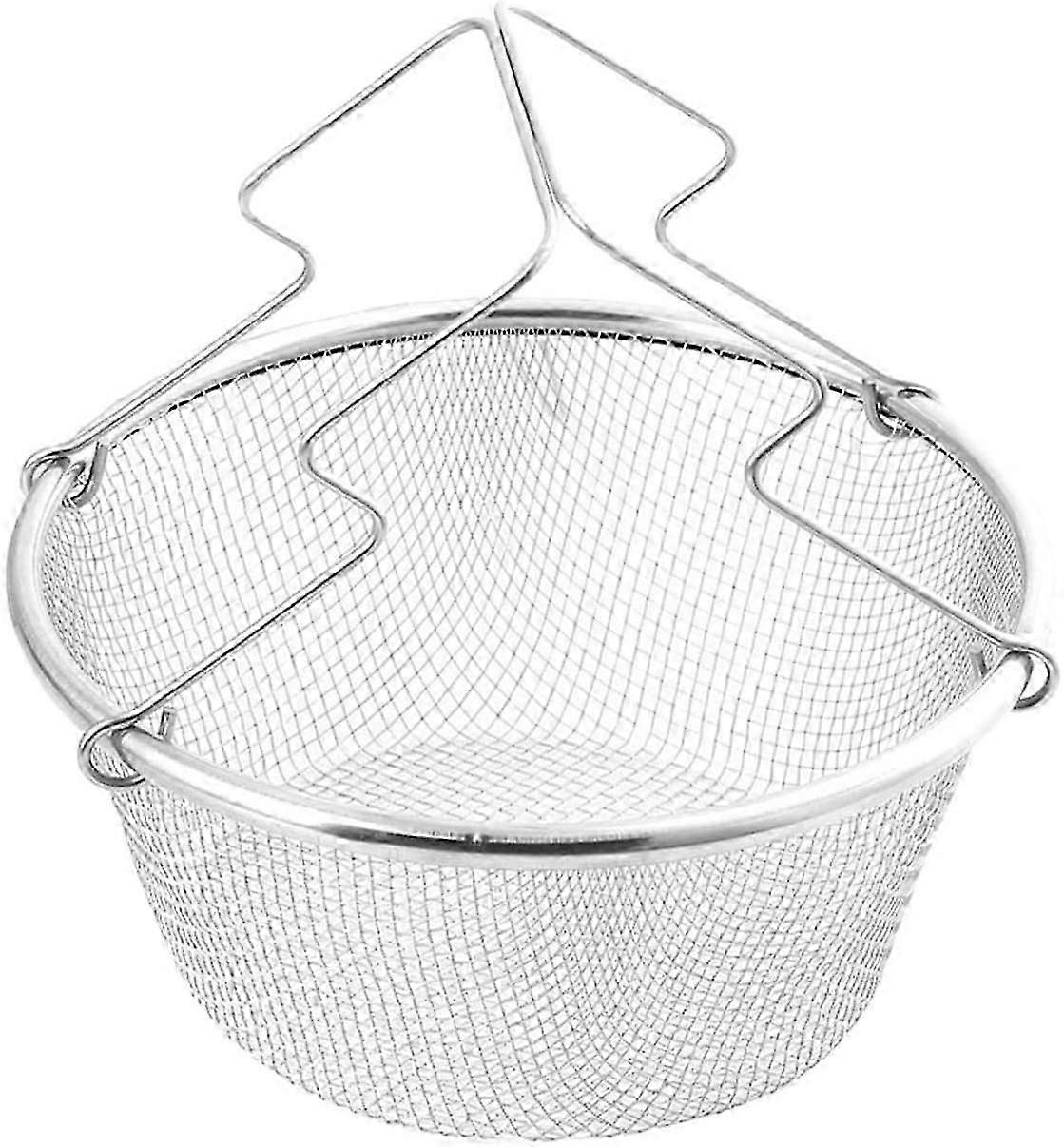 Foldable Stainless Steel Frying Baskets with Strainer