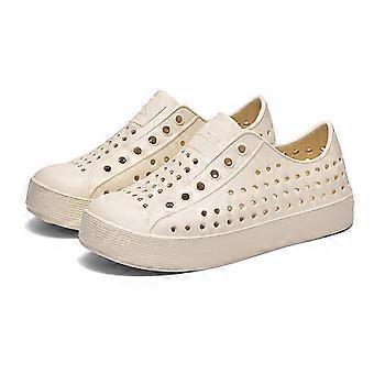 Jungen-Sandalen, sommerlich, bequem, geschlossene Zehenpartie, nicht weiche Sohle, für Wasser, trendige Clogs für Kinder, für Pool, Strand, drinnen und draußen, Beige, 3,5-4 Jahre