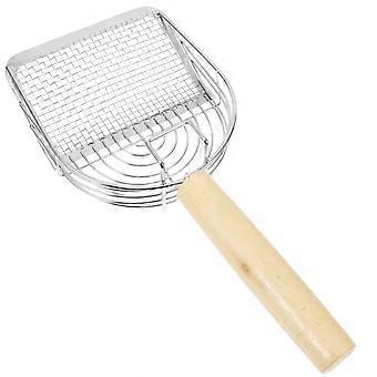 Metal Cat Litter Scoop for Gardening Use with Wooden Handle 1 Kitten