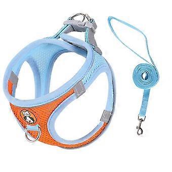 Dog Leash Reflective Anti-Tangle Breathable Non-Choking Chest Strap for Small Dogs Cats Pet