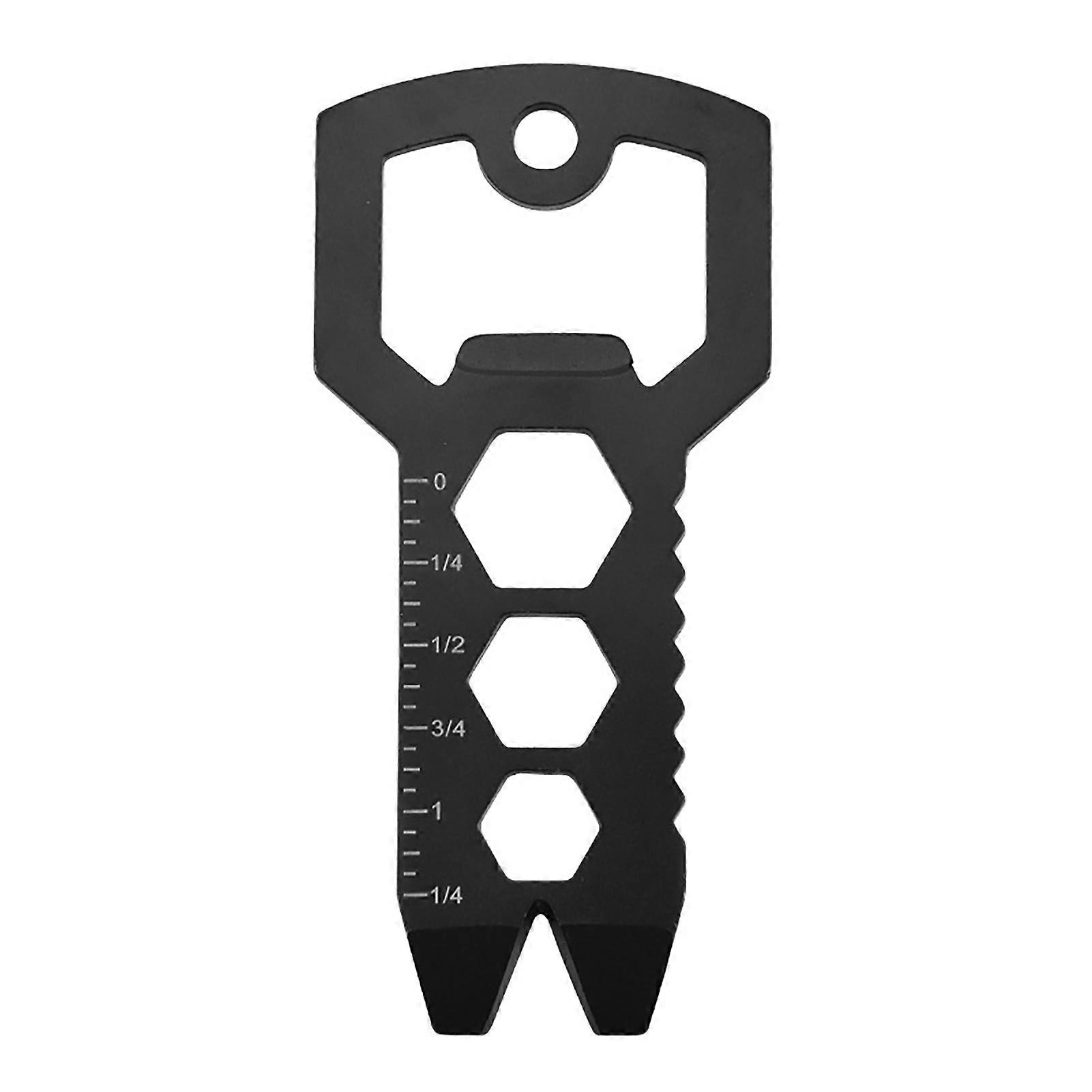 Multitool Key Multiple Purpose Rustproof One-piece Design EDC Outdoor Camping Tool with Nail Puller