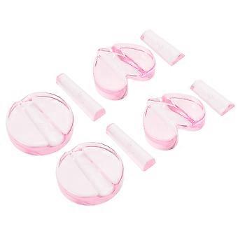 2 Sets Nail Embossed Mold Metal Frame Bending Mold Nail Art Design Tool