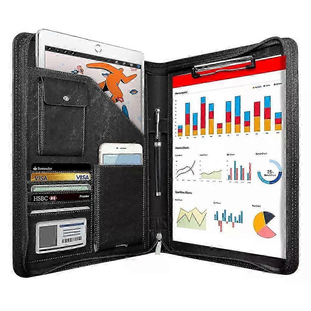 Multifunctional A4 Conference Folder Business Stationery Folder Leather Contract File FoldersTravel Document Folder NEWYES