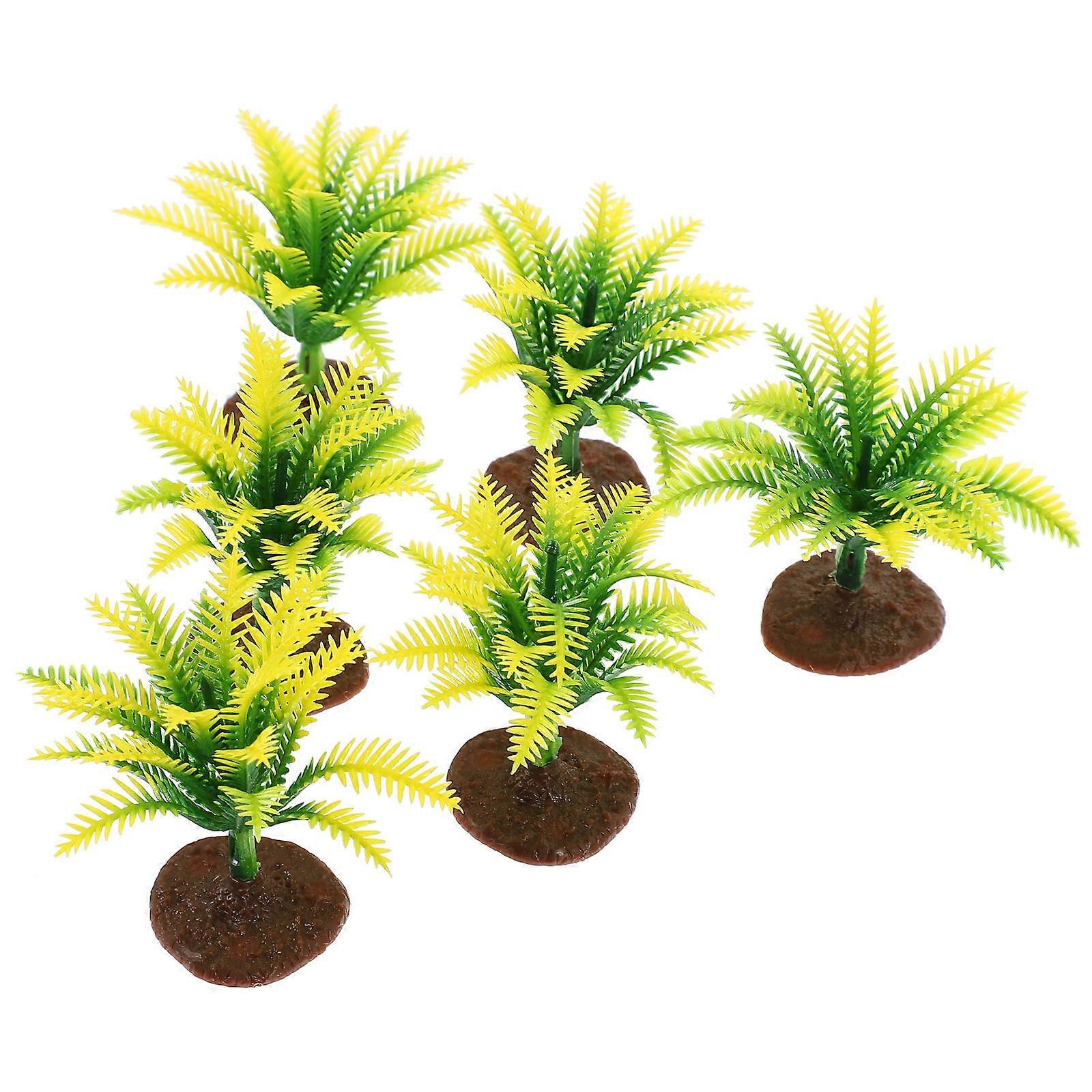 Mini Trees Decor Plastic Fake Tree Model for Landscape 20Pcs Pack