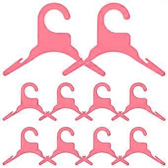 Pet Clothing Hanger Plastic for Hanging Clothes 10Pcs Pink Portable Lightweight
