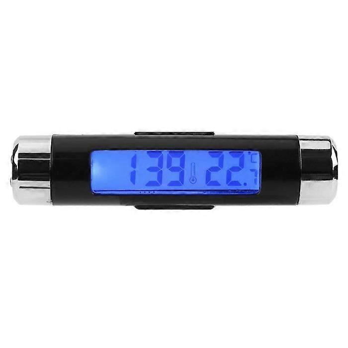 Fydun Car Clock Thermometer Electronic Clock Thermometer LED Backlight Digital Display