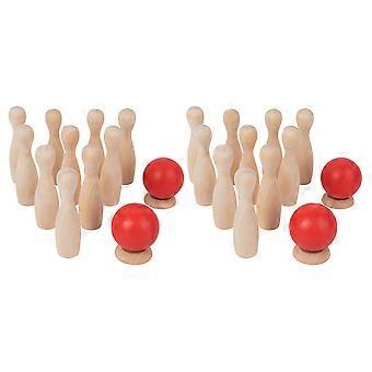 Children Sports Game Toys Wood Bowling Set for Kids 8Sets