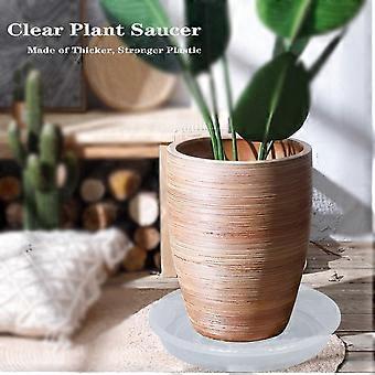 Para OVZILKI Plant Plater Pack de 6, Platillos de plástico transparente para macetas de flores, Platos de goteo para plantas de alta resistencia