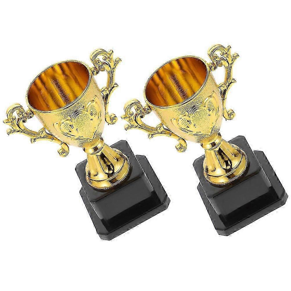 Plastic Trophy Prop for Cheer 2Pcs Kid Small Party Trophy