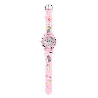 Waterproof Kids Wrist Watch With Alarm And Time Display Round ABS Material 1Pcs Multi