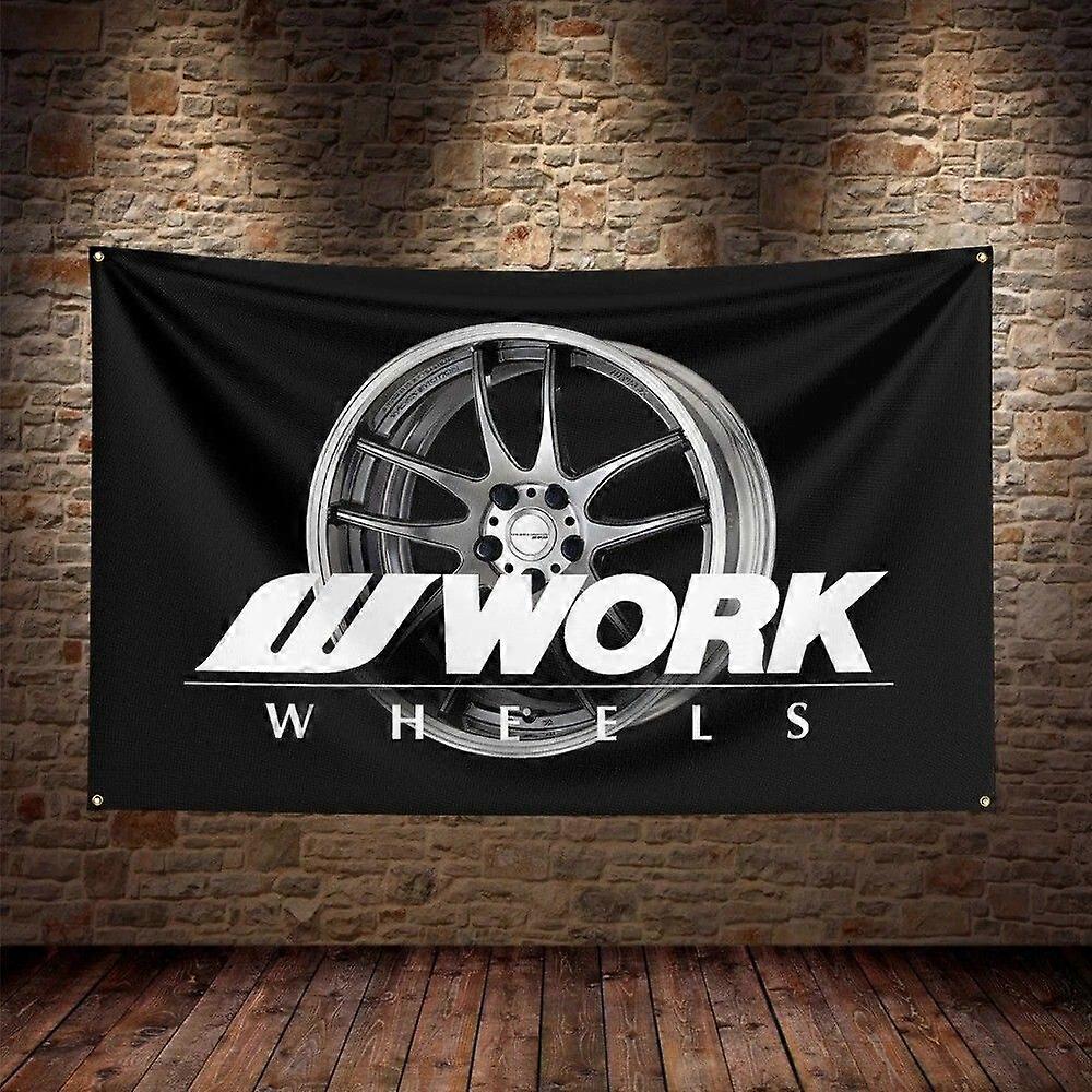 Work Wheels JDM Auto-Flaggenbanner VQ0284