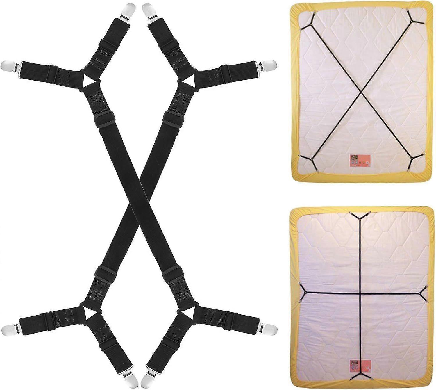 Bed Sheet Fasteners - Adjustable Long Bed Sheet Holder Straps