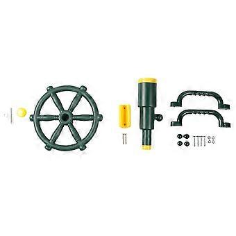 Playground Accessories for Kids Outdoor Playset Kids Pirate Telescope, Steering Wheel, Playground Equipment- Backyard OP