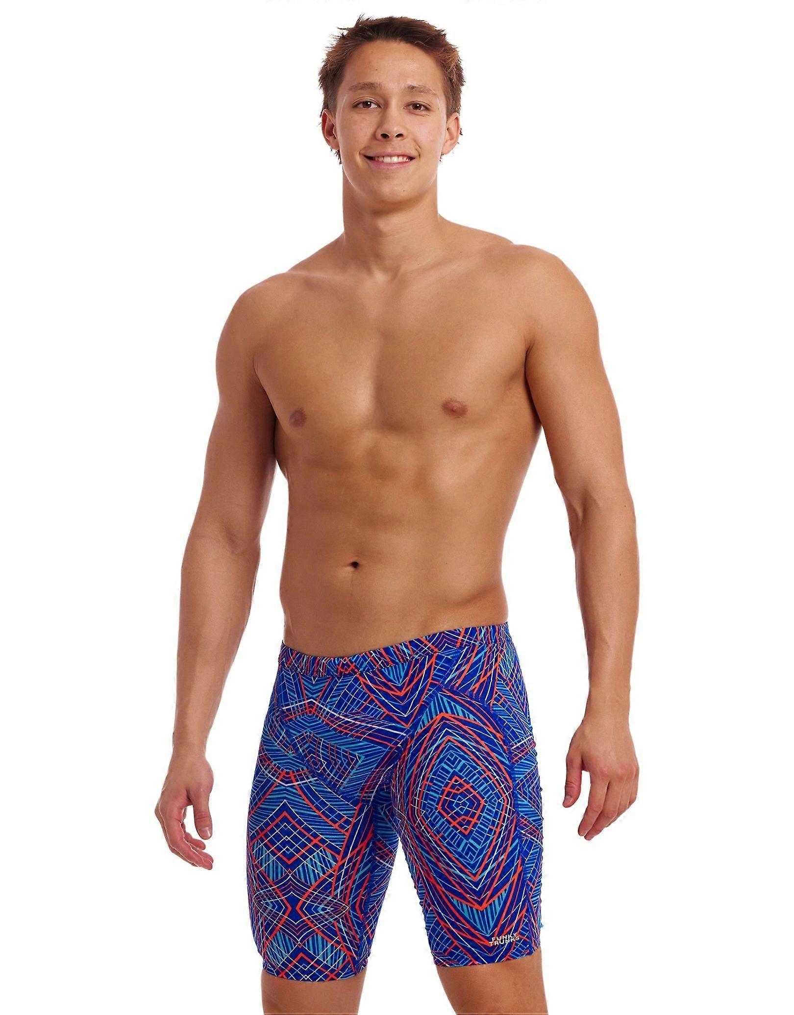 Funky Trunks Frequency Swim Training Jammers - Blue/Red