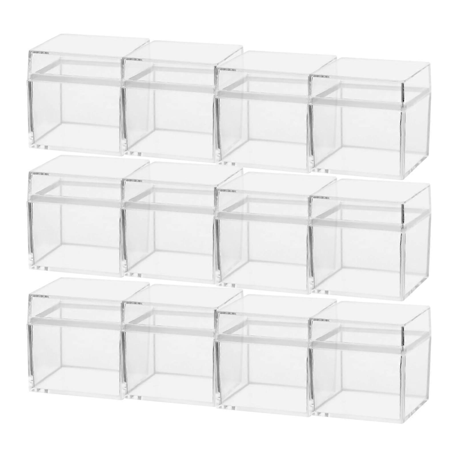 Clear Candy Boxes Square Candy Boxes for Jewelry Storage 84Pcs