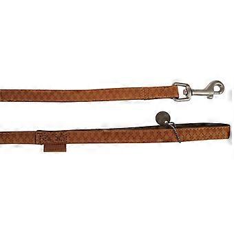 Mac Leather Dog Leash Brown 20mm x 120 cm Pattern