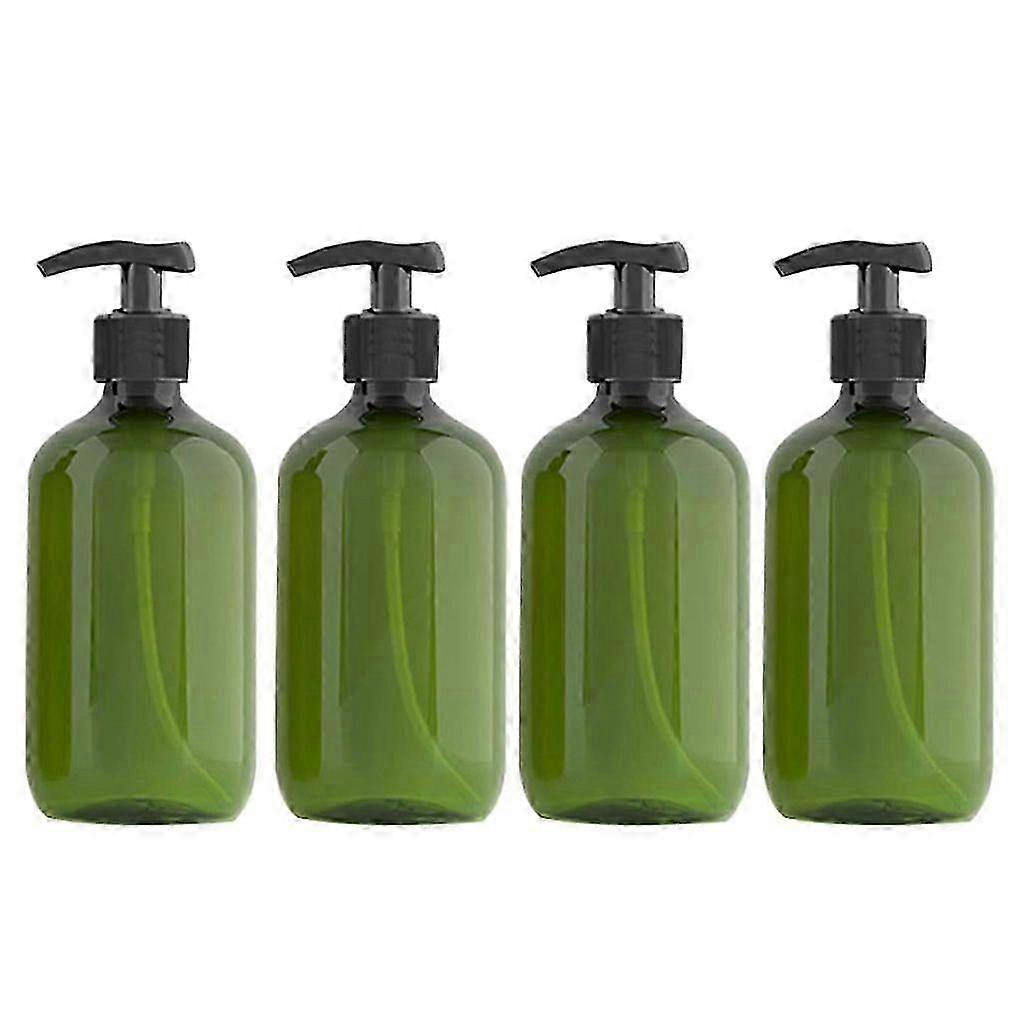 4pcs 500ml Empty Pump Bottle Dispenser Empty Refillable Body Soap Bottles