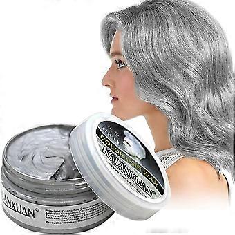 Temporary Hair Wax Colour, Grey Hair Dye, Grey Hair Wax Hair Style Dye Mud, Hair Spray Colour For Men Women Instant Styl