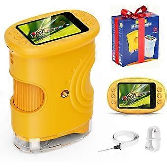 Handheld Digital Microscope 1000X, 2-Inch IPS Screen, 1080P HD USB Microscope Camera, Portable Science Educational Toy for Kids Ages 3-12, Christmas B