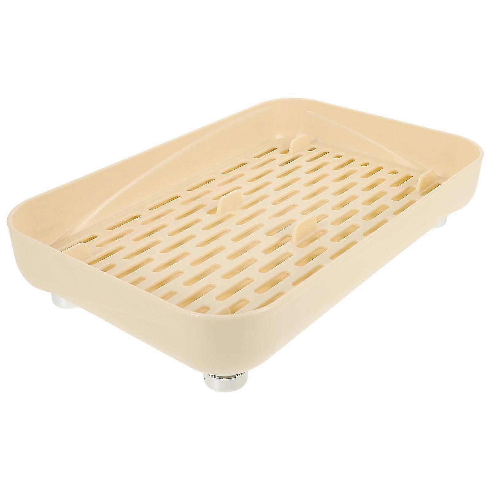 Kitchen Drying Rack Tableware Holder for Storage Use 1Pcs White