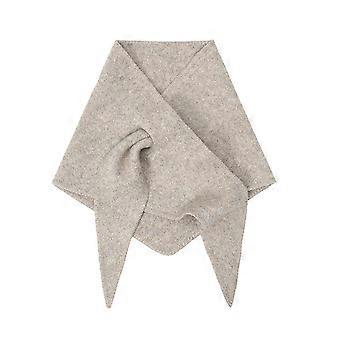 Jikaix Women Knitting Shawl Wrap Solid Color Triangle Striped Knotted Poncho Blanket Autumn Winter Universal Size Scarf Cardigan