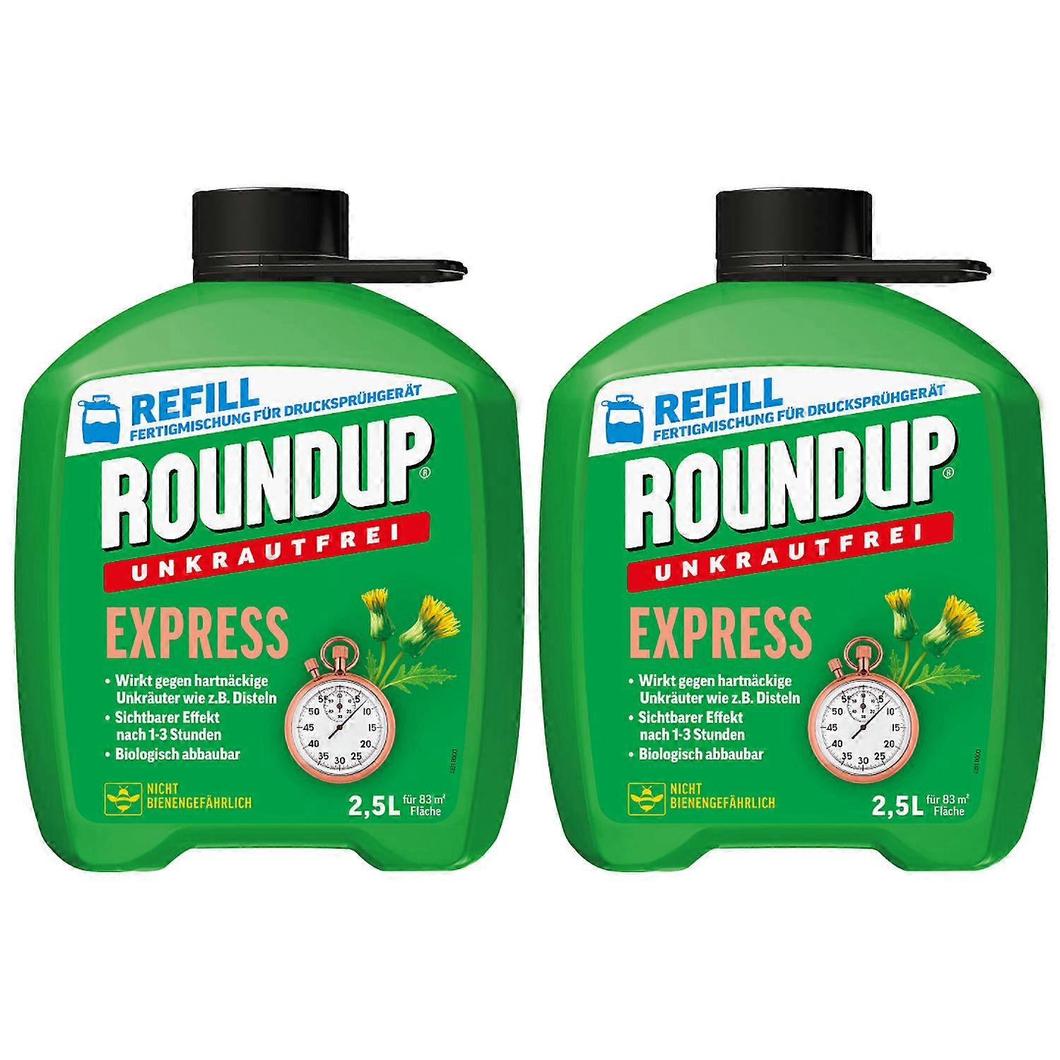 2 x ROUNDUP® Weed-Free Express AF Ready Mix, 2.5 liters